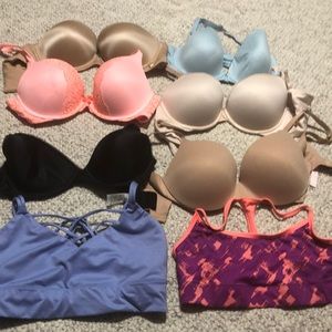 Lot Bundle of 8 bras! Victoria Secret 34D